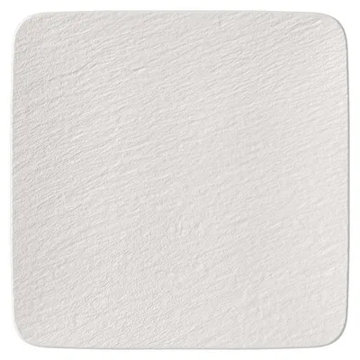 Produktbild von Villeroy & Boch Manufacture Rock blanc Servierplatte quadratisch/Gourmetteller 32 x 32 x 1,5 cm weiß Vorteilsset 4 Stück 1042402680 4003686391574