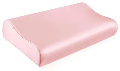 Obrázok produktu pre Poťah na vankúš z hodvábnej priadze 19 momme, určený na kontúrové/podporné vankúše, hypoalergénny, možné prať, rozmer 50x30x10/7 cm, očarujúca ružová farba