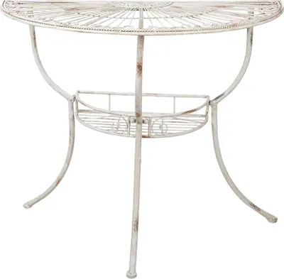 Produktbild von Clayre & Eef Beistelltisch 90x48x76 cm Weiß Eisen