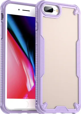 Produktbild von Schutzhülle für iPhone 8 Plus / 7 Plus, transluzente matte Rückseite, TPU Bumper Case Lila