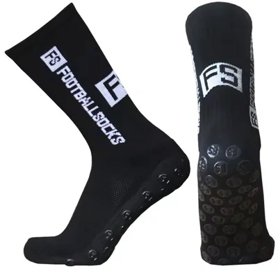 Produktbild von Schwarze Grip-Socken – Schwarze Sportsocken – Anti-Rutsch-Socken – Grip-Socken – Sportsocken – Schwarz – Fußballsocken – Größe 39–44 – Sportocks – 2 Paar – CHPN