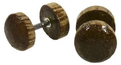 Produktbild von Fake Plug Piercing Holz Horn Bone Tunnel Ohrringe Ohrstecker Einzel 6138
