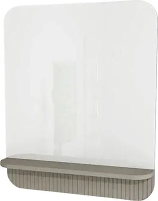 Obrázek produktu pro Zrcadlo do koupelny Devo Gloria 2.0 s šedou matnou poličkou 86 x 86 cm GL2-LUPL86-2-F111
