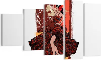 Produktbild von Bild auf Leinwand - Leinwandbild - Tanz Tänzer - 100x60cm - Wand Bild - Wanddeko - Wandbilder - Leinwanddruck - Bilder - Kunstdruck - Wanddekoration - Leinwand bilder - Wandkunst - EG100x60-4123