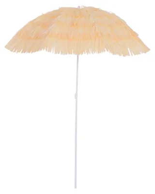 Zdjęcie produktu dla Parasol Outsunny o hawajskim wyglądzie Ø160 cm w kolorze beżowym
