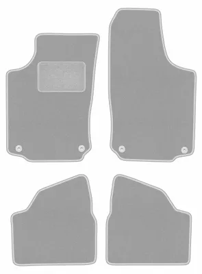 Produktbild von Velours-Fußmatten für Opel Corsa C 2000-2006 (Schrägheck) – 4-tlg, Grau, passgenau – Wielganizator OSLO
