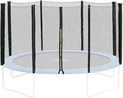 Zdjęcie produktu dla Siatka do trampoliny - siatka ochronna - bezpieczne skakanie - 8 słupków - 300-305 cm - czarna