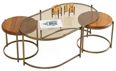 Obrázok produktu pre Konferenčný stolík – moderný, minimalistický, hnedý, elegantný, štýlový, pohodlný