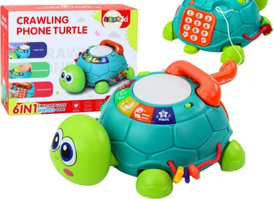 Produktbild von Interaktywny Żółw Edukacyjny Telefon 6w1 Światła Dźwięki Zielony