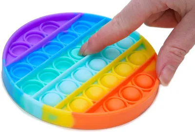 Immagine prodotto di Giocattolo sensoriale "push bubble pop bubble" a forma di cerchio arcobaleno