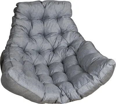 Produktbild von sunnypillow Hängesessel Kissen - Auflage für Rattan & Polyrattan Hängeschaukel - Polster, Sitzauflage für Hängekorb - Grau