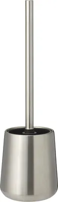 Image de Brosse WC Bathroom Solutions avec support, acier inoxydable, 11 x 37 cm, argent