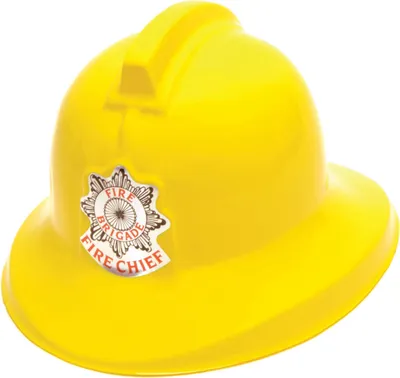 Produktbild von Gelber Plastik-Feuerwehrhelm