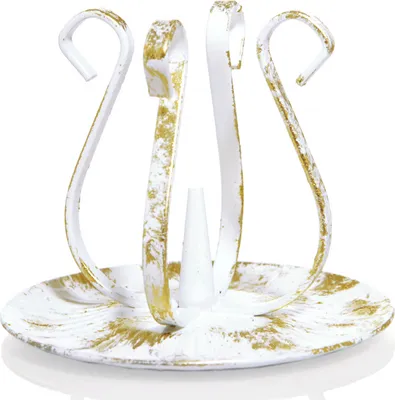 Produktbild von Kerzenhalter Dreifussleuchter für Taufkerzen Gold 110mm für Kerzen Ø 3 - 4 cm