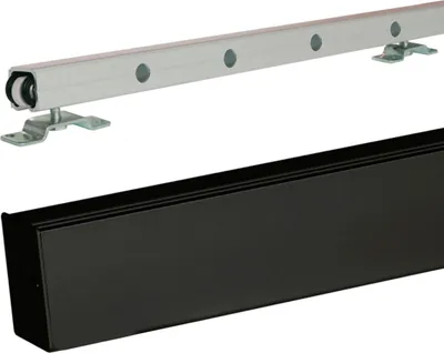 Image de Rail Alu Avec Cache Rail Couleur Noir