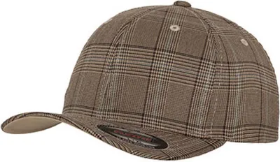 Image de FLEXFIT 6196 | Glen Check - Couleur : Marron/Khaki - Taille : L/XL