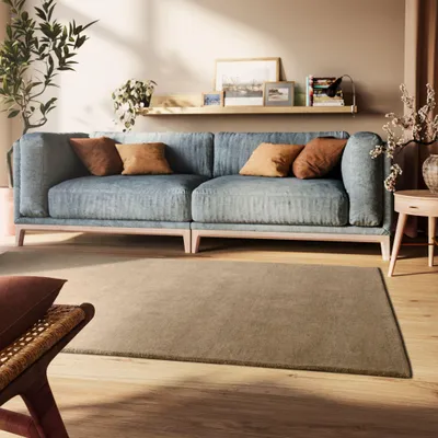 Produktbild von Steffensmeier Gabbeh Teppich Sowana | Wolle, Sand, Größe: 290x390 cm Kurzflor Teppich für Wohnzimmer