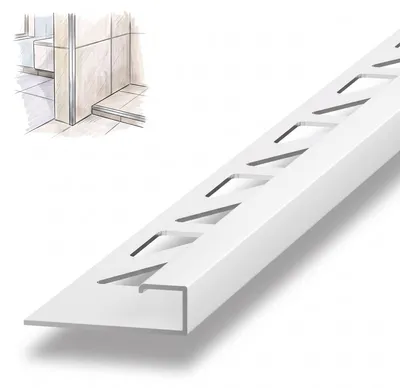 Produktbild von Dalsys Fliesenschiene Eckprofil 2,5m x 8mm Weiß Alu