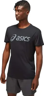 Image de Asics Core Top Maillot de sport à manches courtes pour hommes, noir/gris, taille 4.5 mm, w/r. S