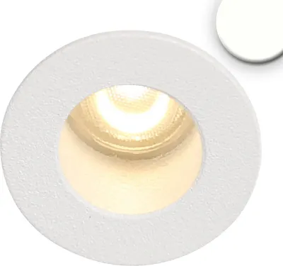 Produktbild von ISOLED LED Einbauleuchte MiniAMP weiß, 1W, 24V DC, tralweiß, rückversetzt, dimmbar