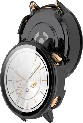 Produktbild von Schutzhülle mit Glas für OnePlus Watch 3 43 mm, Bizon Case Watch Adamo, Schwarz