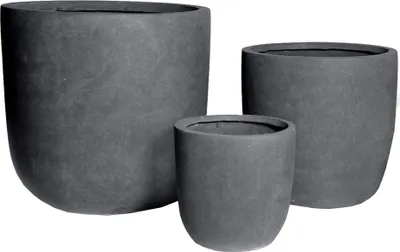 Produktbild von Blumentopf Tonfaser Fibreclay Eiertopf Blei d25h25