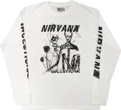 Image de Nirvana - "Incesticide" T-shirt unie homme/femme manches longues RO5747 (S) (Blanc)