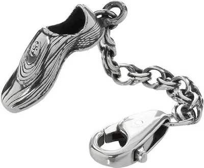 Produktbild von Schlüsselanhänger 925 Sterlingsilber auf Königskette 4cm Fußball Schuh 7,5g 6158