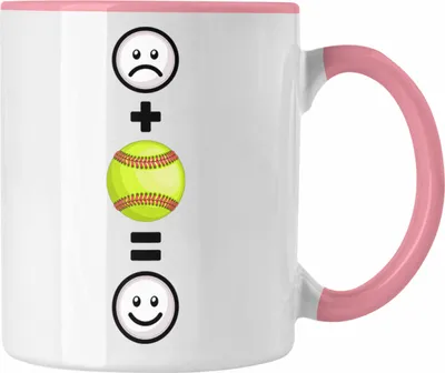 Produktbild von Trendation - Tennis Tasse Geschenk für Tennis-Spieler Lustige Geschenkidee :( + Tennisball = :) Geburtstag (Rosa)
