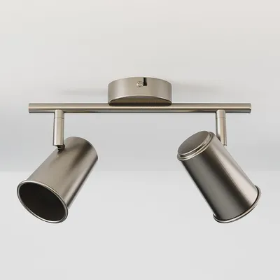 Image de HOFTRONIC - Spot de plafond LED 2 lampes GU10 inclinable dimmable IP20 inox