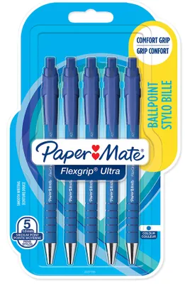 Image de PAPER MATE Kugelschreiber Flexgrip Ultra RT M 5 Stück Blau Blister