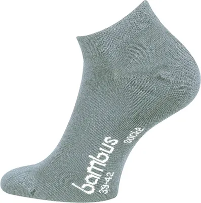 Produktbild von TippTexx 24 6 Paar Bambus Sneakersocken, Geruchs-Killer, Silbergrau, Größe 39-42