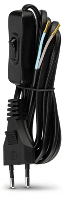 Produktbild von REV Zuleitung Kabel 2m mit Schalter Eurostecker 2A schwarz max. Stromleitung