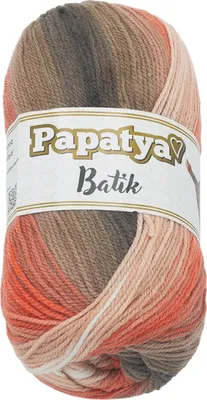 Obrázek produktu pro Příze PAPATYA BATIK - 100g / 360 m - Lososová,Hnědá