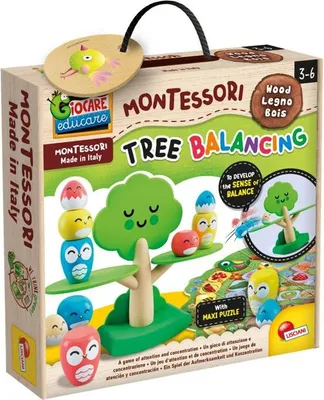 Produktbild von Lisciani 105397 - Geschicklichkeitsspiel - Montessori Happy Birds Gleichgewichtsspiel Balance
