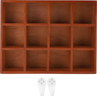 Produktbild von Holz-Desktop-Organizer mit mehreren Fächern, Vintage-Holz-Tischaufbewahrung, Schreinhalter, Bürozubehör
