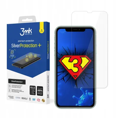 Produktbild von 3mk Display Antimikrobielle Schutzfolie SilverProtection+ für Apple iPhone XR/11 0,21mm Self-Heal