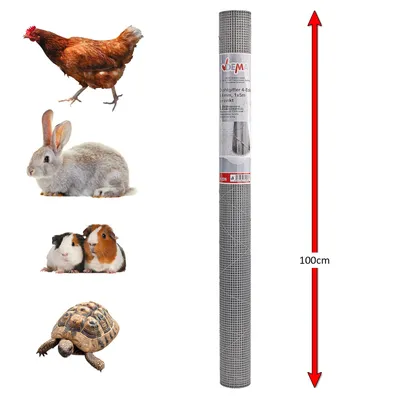 Obrázok produktu pre Voliérové štvorhranné pletivo pozinkované 6,4 mm, 1x5 m, drôt 0,6 mm