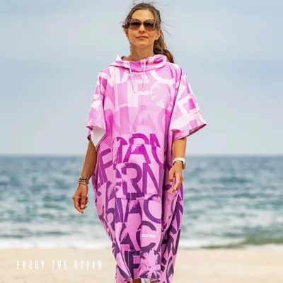 Produktbild von Badeanzug Poncho für Surfer Frauen Strand Camping mit Kaputze