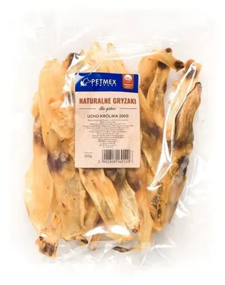 Zdjęcie produktu dla PETMEX ucho królika - gryzak dla psa - 200 g