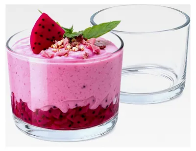 Produktbild von 12er Set Dessertgläser 200 ml – stapelbare, transparente Dessertschalen aus Glas – geeignet für Tiramisu, Panna Cotta, Pudding und Schichtdesserts