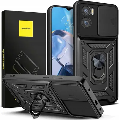 Produktbild von Spacecase Camring Moto E22 schwarz