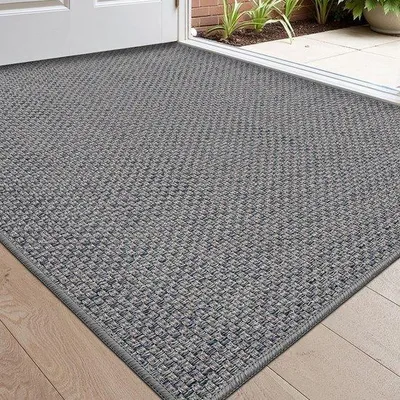 Produktbild von Famanu Fußmatte Schmutzfänger – 44 x 76 cm, waschbar und rutschfest, grau