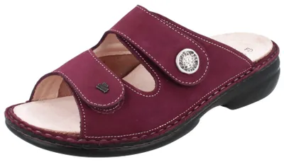 Produktbild von FINN COMFORT FinnStretch Zeno Damen Pantolette weinrot Nubukleder - Größe: 38