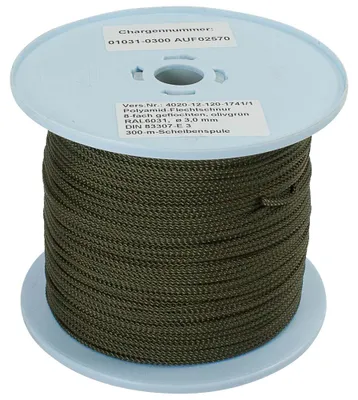 Obrázok produktu pre Polyamidové lano Dönges, 3 mm, 300 m, olivovo zelené (4020-0003) (návin 300 metrov)