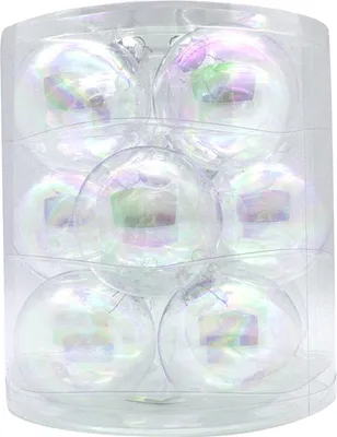 Produktbild von Weihnachtskugeln 12 Stk 8cm Irisierend