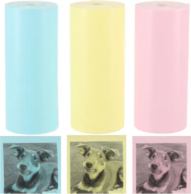 Obrázek produktu pro Role termopapíru pro mini tiskárnu 5,7 cmx3 m 3 ks barevné