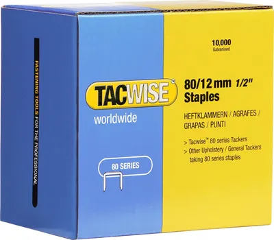 Produktbild von TACWISE Heftklammern 80/12 mm verzinkt 10.000 Stück