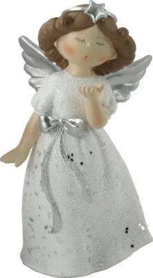 Produktbild von Engel Deko Schutzengel Weihnachtsengel Skulptur Figur Objekt Elfe Fee Stern Herz