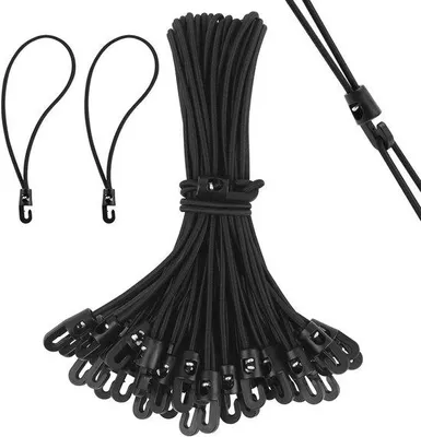 Produktbild von Famanu Spanngummis mit Haken - 25 Stück, 25 cm